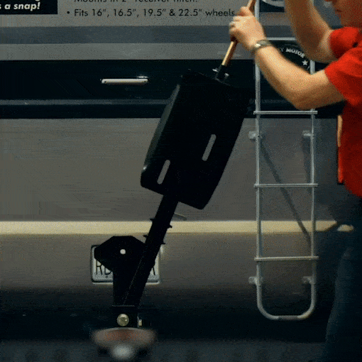 RV Pivot Down Spare Tire Carrier