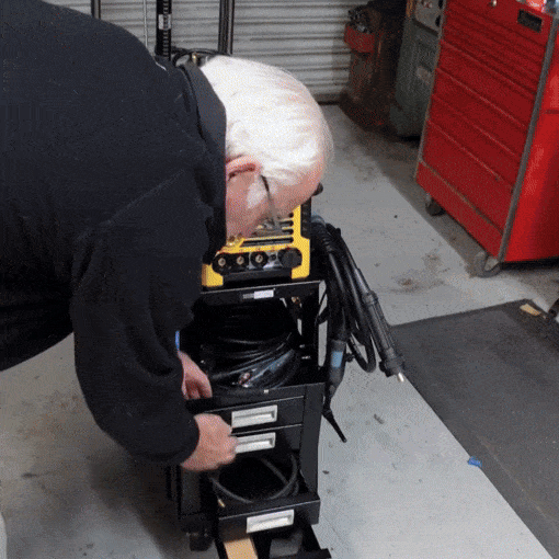 Rolling Welding Cart with 4 Drawers
