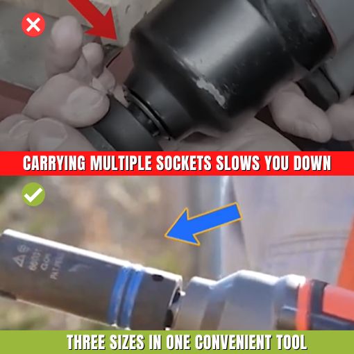 3-in-1 Slotted Impact Socket