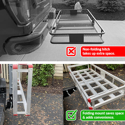 Folding 2" Trailer Hitch Extension