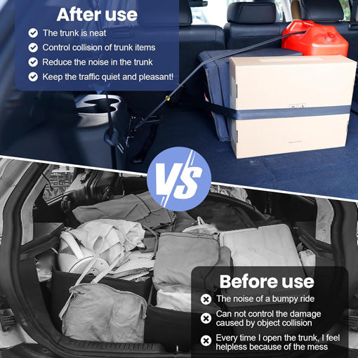 Car Trunk Self-Retracting Tie-Down Straps