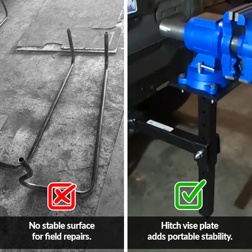 Heavy-Duty Adjustable Hitch Mount Vise Plate Set