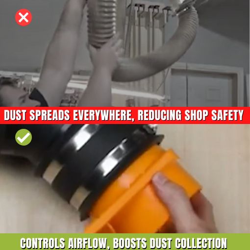 Integrated Blast Gate for Dust Collection