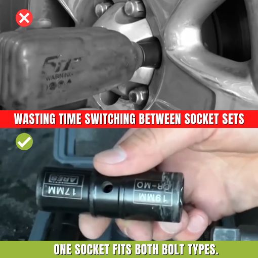 Metric and SAE 1/2-inch Drive Impact Flip Socket Set