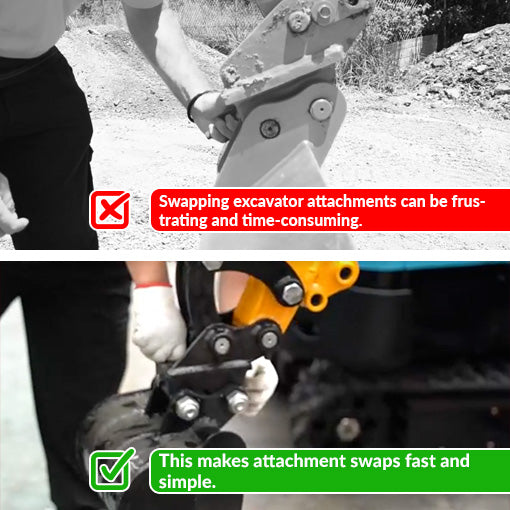 Mini Excavator Quick Change Hitch Attachment