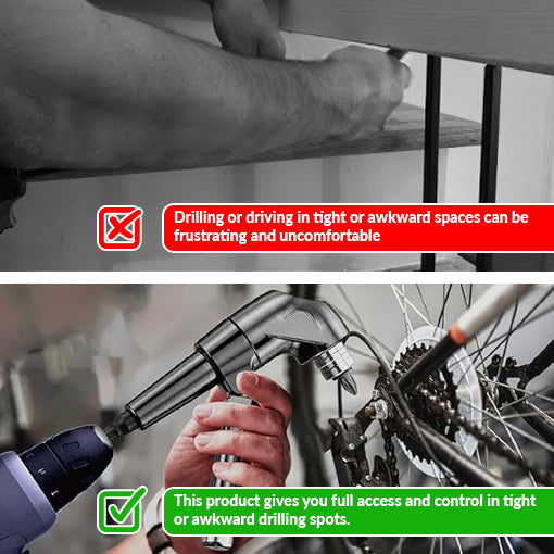 Quick Release Right Angle Drill Attachment