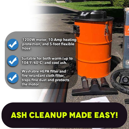 Heavy Duty Ash Vacuum Kit
