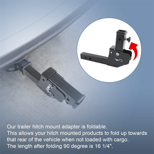Folding 2" Trailer Hitch Extension