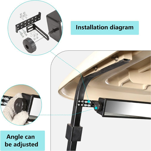 4-Panel Wide Angle Rear View Mirror