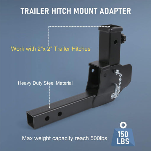 Folding 2" Trailer Hitch Extension