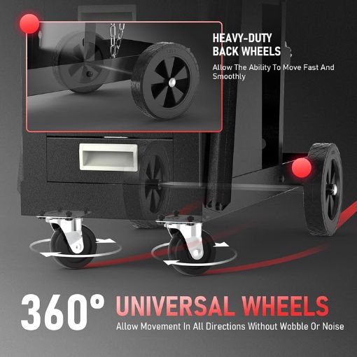 Rolling Welding Cart with 4 Drawers