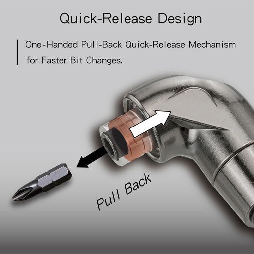 Quick Release Right Angle Drill Attachment