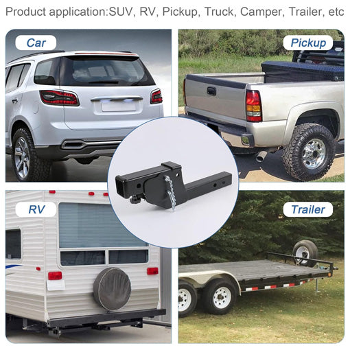 Folding 2" Trailer Hitch Extension