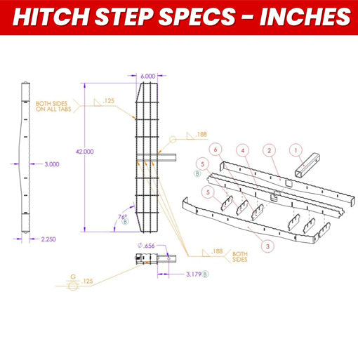 Extra Wide Heavy-Duty Hitch Step