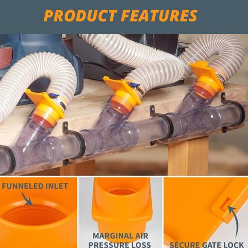 Integrated Blast Gate for Dust Collection
