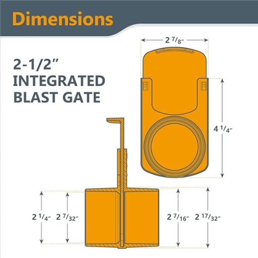 Integrated Blast Gate for Dust Collection