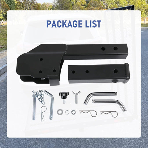 Folding 2" Trailer Hitch Extension
