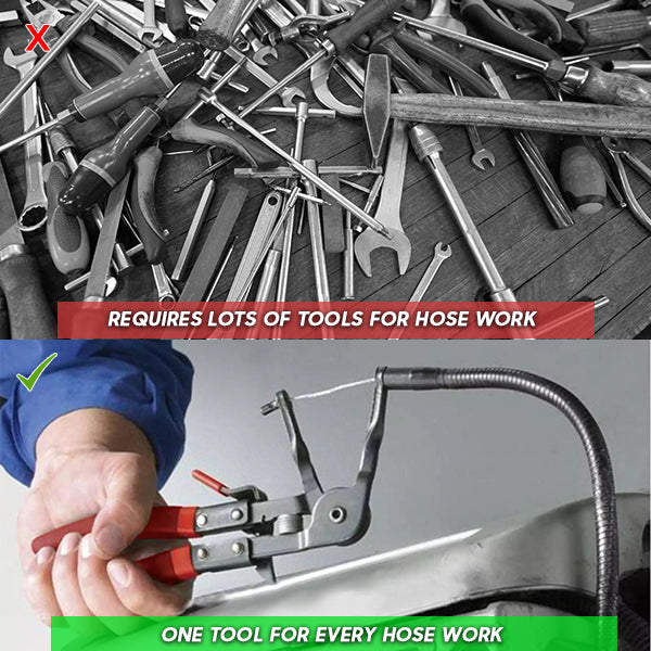 Hose Clamp Plier Set before and after