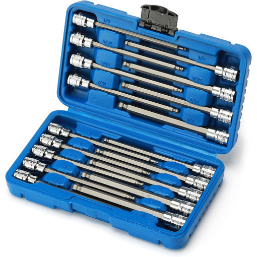 3/8" Drive Extra Long Ball-End Hex Bit Socket Set