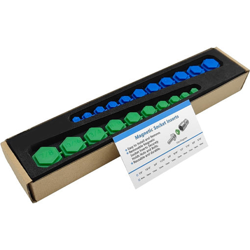 SAE and Metric Magnetic Socket Inserts Tool Set
