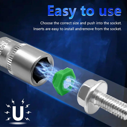 SAE and Metric Magnetic Socket Inserts Tool Set